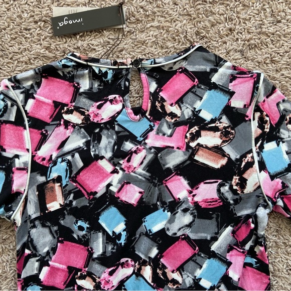 Imoga Sylvie Fun Long Sleeves Jewel Print Girls Tween Dress 12 14 NEW NWT - Picture 3 of 5